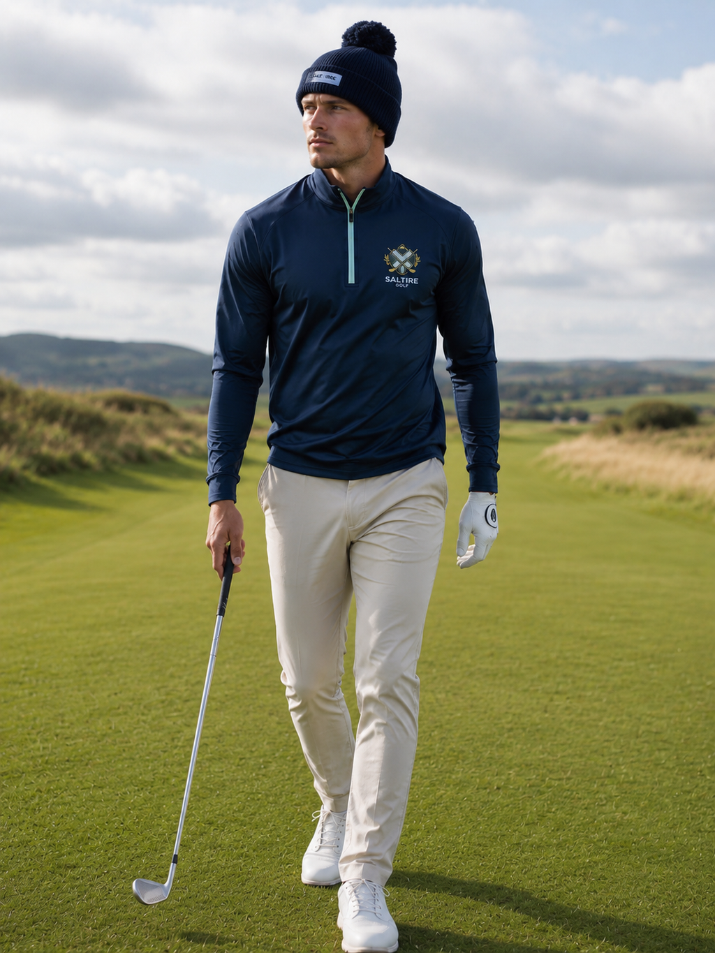 Saltire Golf Mens 1/4 Performance Zipper
