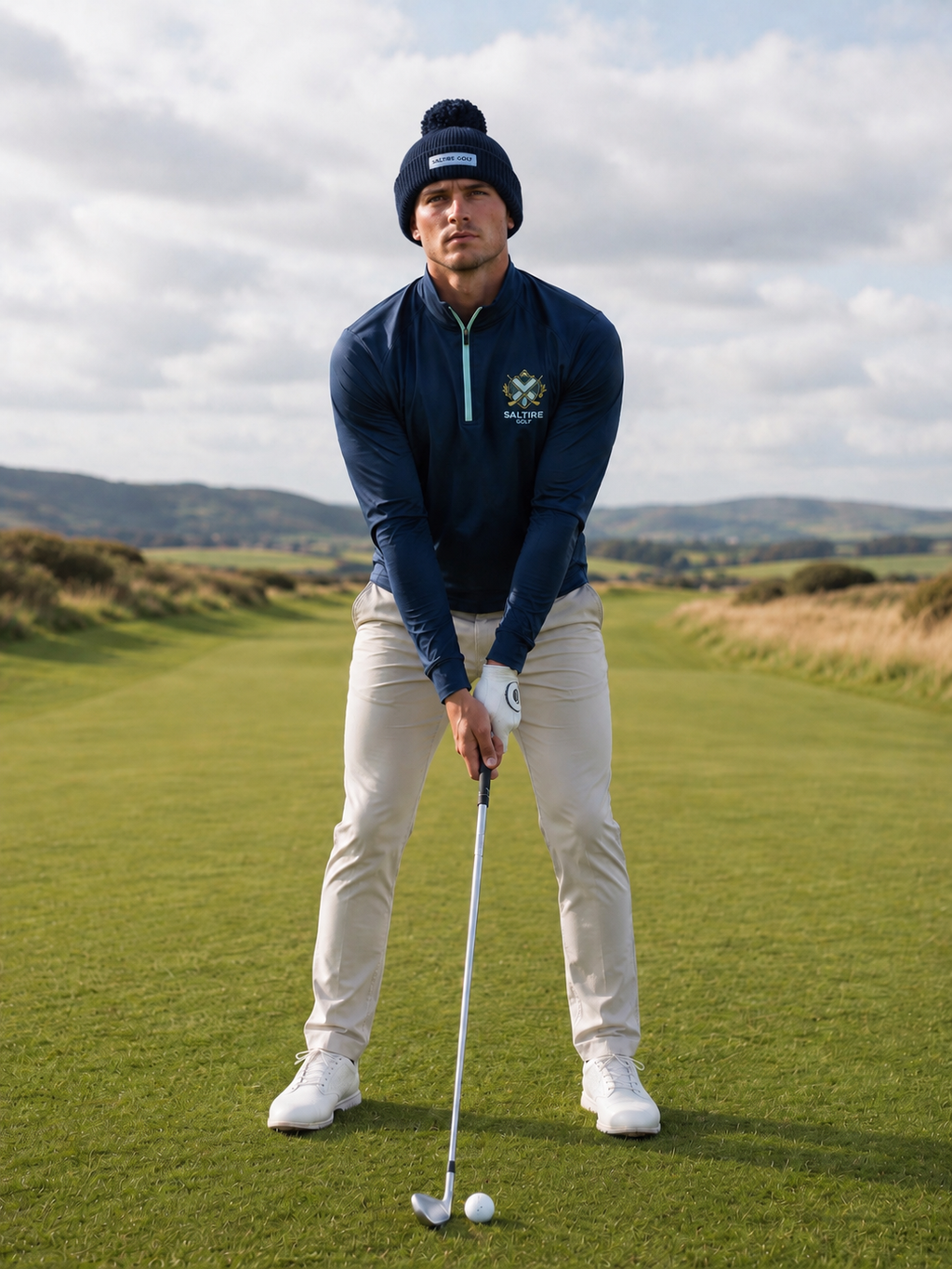 Saltire Golf Mens 1/4 Performance Zipper