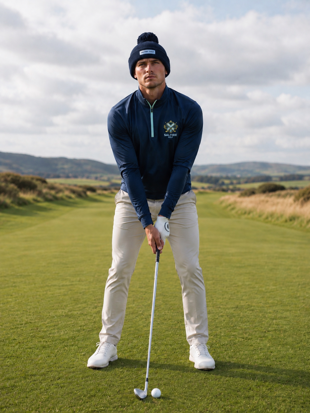 Saltire Golf Mens 1/4 Performance Zipper