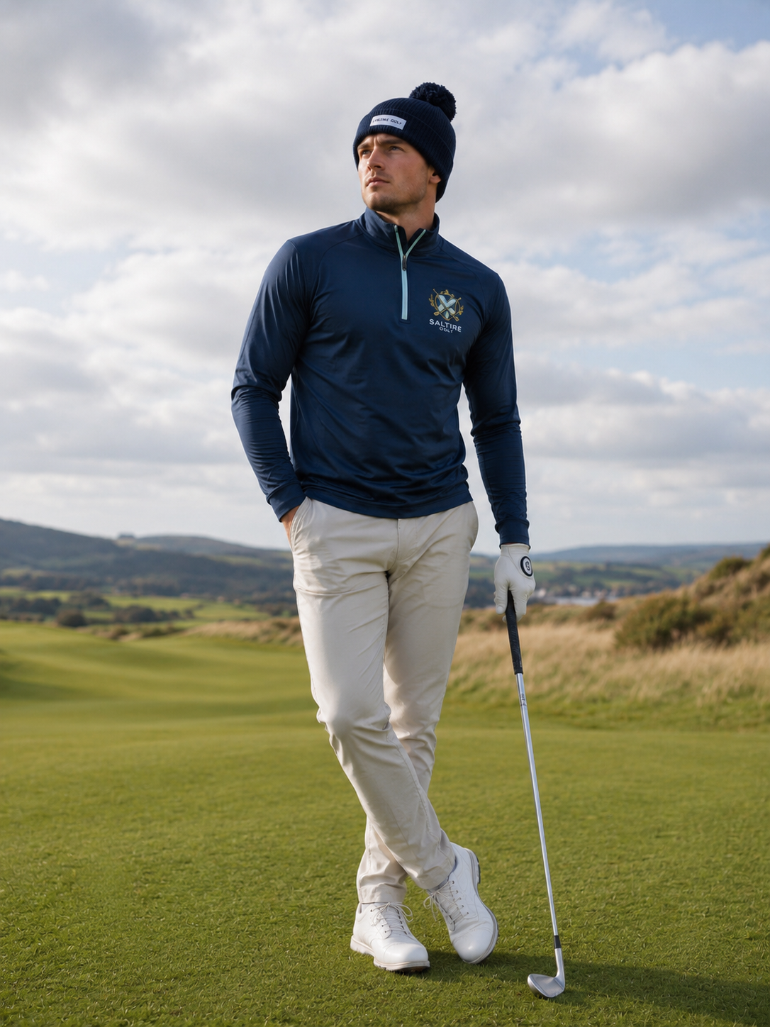 Saltire Golf Mens 1/4 Performance Zipper