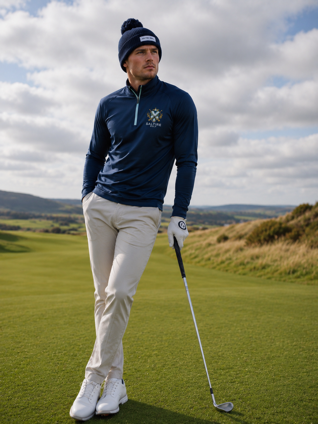 Saltire Golf Mens 1/4 Performance Zipper